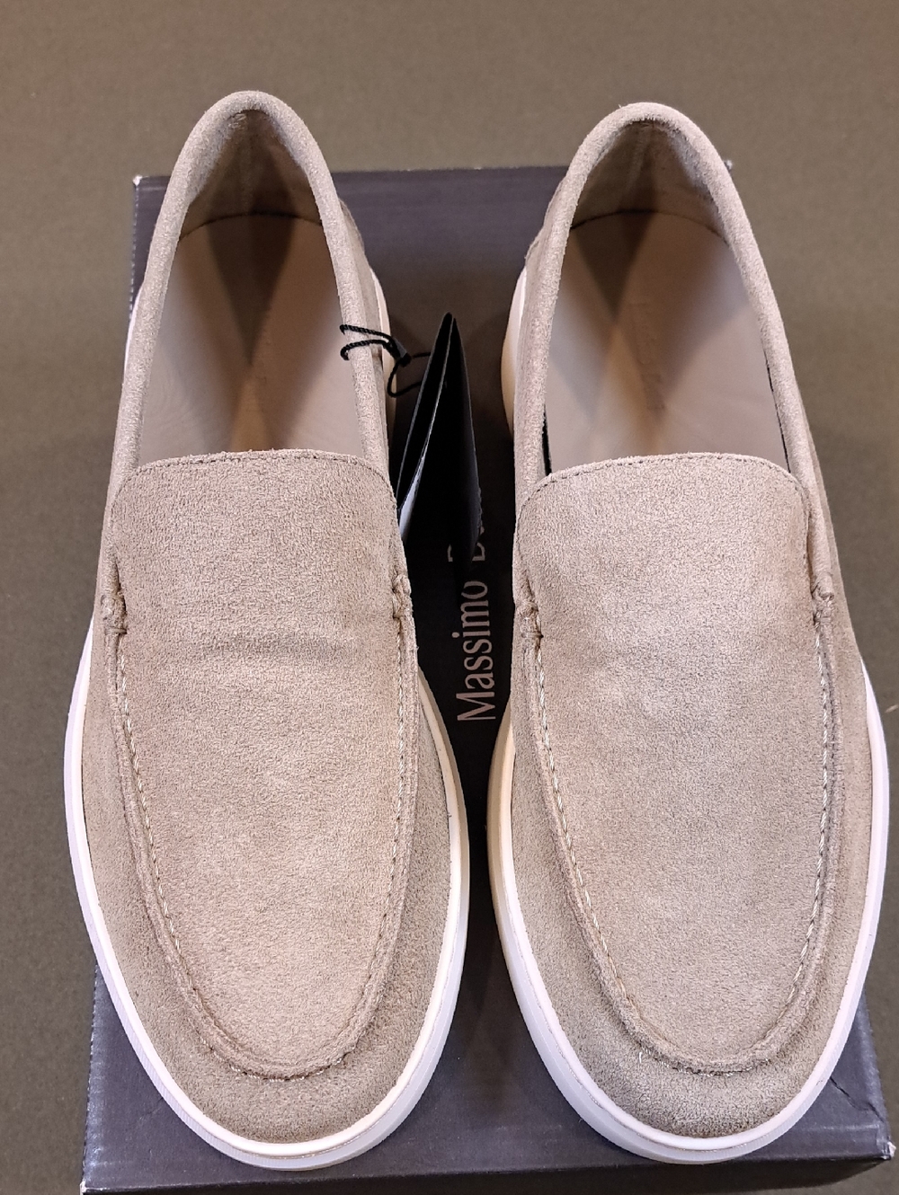 Massimo Dutti Split leather loafers with moc toe - Color: Sand - Size: Men 8 - Picture 5 of 12